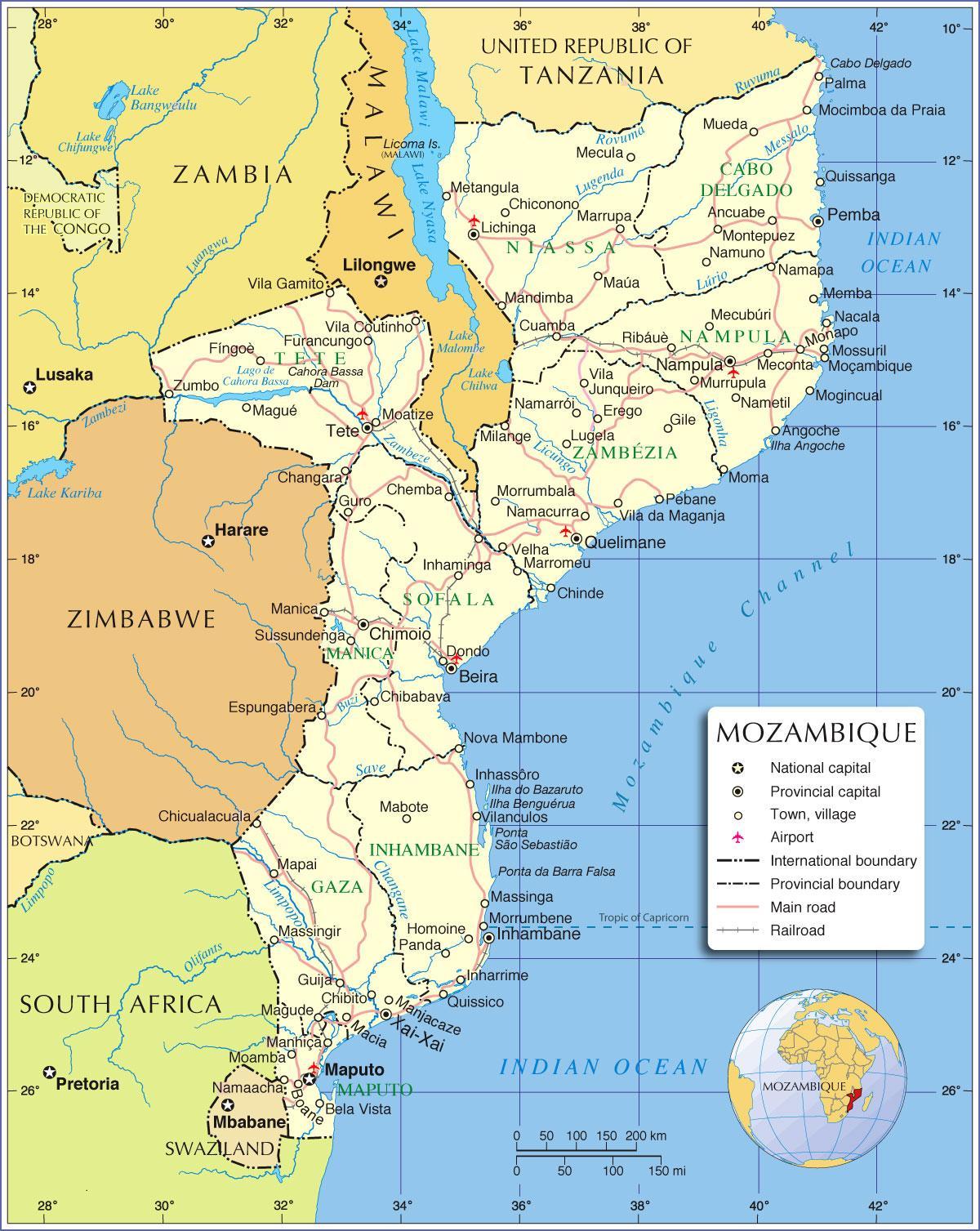 Mozambik riek mapu