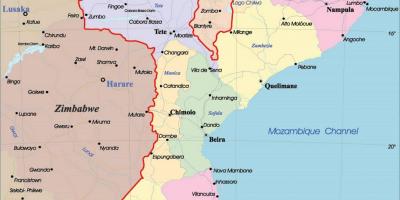 Mozambik politickú mapu