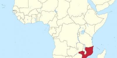 Mapa Mozambik afrika