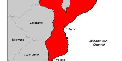 Mapa Mozambik malária